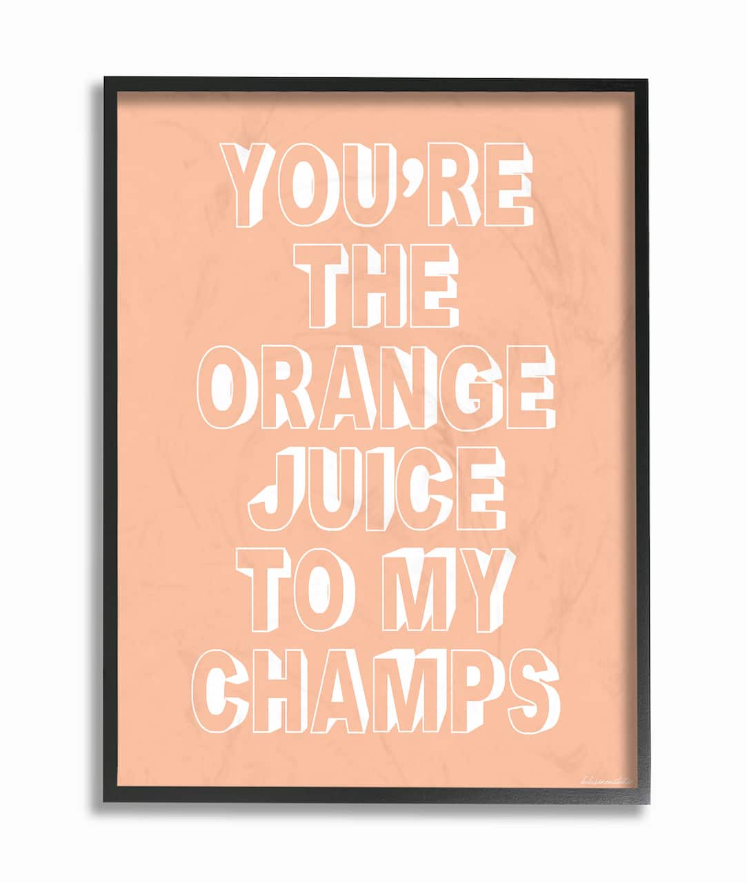 Stupell Industries You're The OJ to My Champs Black Framed Wall Art